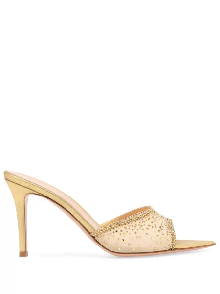 Papuci tip mules Gianvito Rossi de cristal