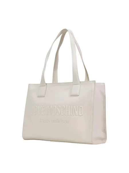 Love Moschino Geantă de umăr fildeş alb
