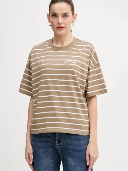 Тениска Barbour FAYE дамска бежово