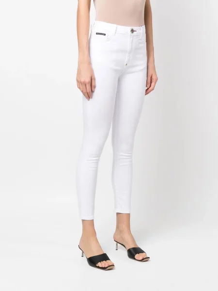 Skinny skinny džíny Philipp Plein bílé