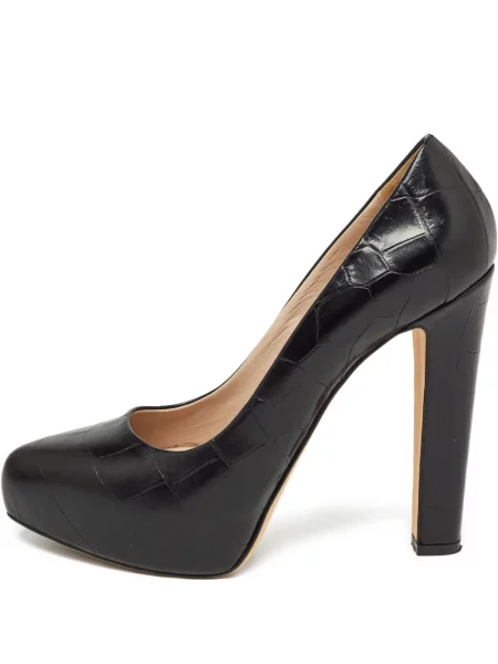 Pantofi cu toc Le Silla din piele cu platformă negru