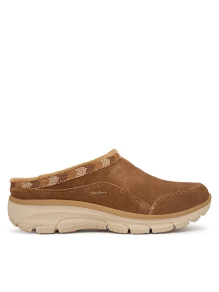 Kapcie Skechers brązowe