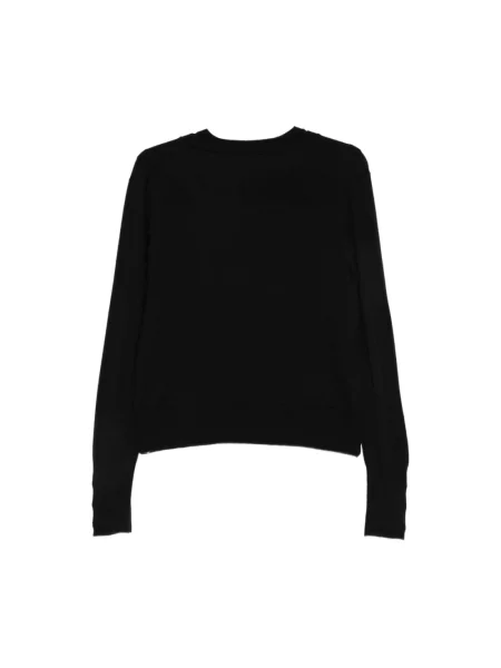 Sweter Patrizia Pepe z dekoltem w serek czarny