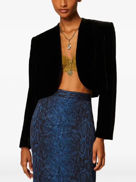 Geacă Twinset de catifea negru