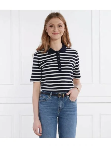 Tommy Hilfiger Tenisz póló | pique kék