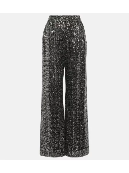 Pantaloni Dolce&gabbana cu talie înaltă gri