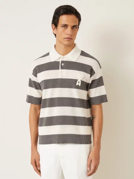 Ami Paris Sweter Polo grau