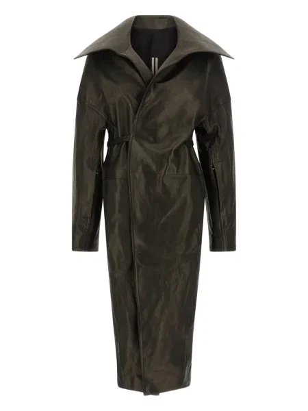 Kožni kaput Rick Owens crna