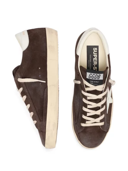 Sneakerși Golden Goose din piele de căprioară alb