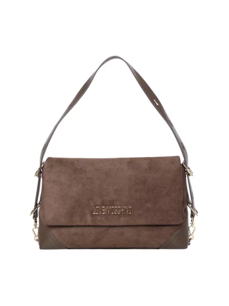 Torebka Love Moschino skórzana brązowa