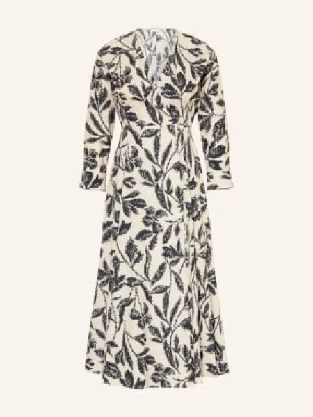 Max Mara Zavinovací Šaty Camino krémová / khaki černá