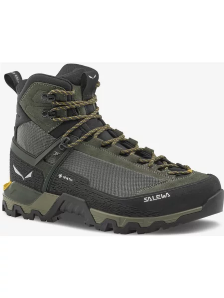 Buty trekkingowe Salewa MTN Trainer 3 Tech Mid GORE-TEX zielony oliwkowy żółty 40 czarny