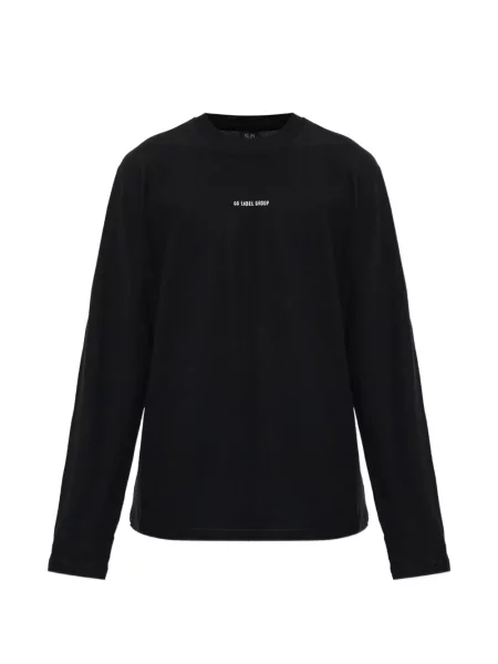 Lung tricou 44 Label Group cu imagine negru