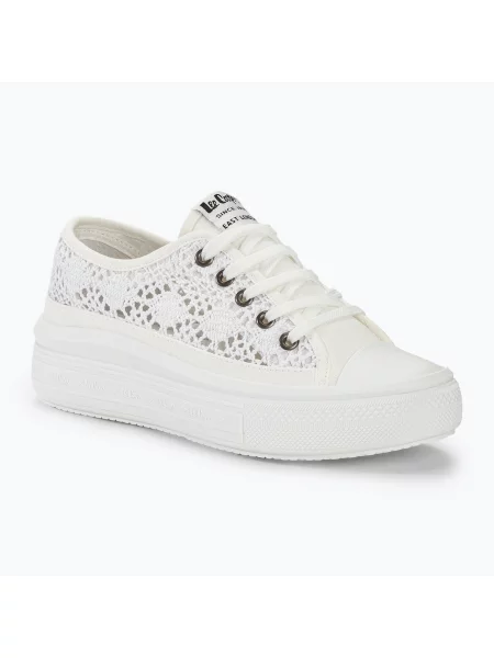 Krajkové tenisky Lee Cooper bílé