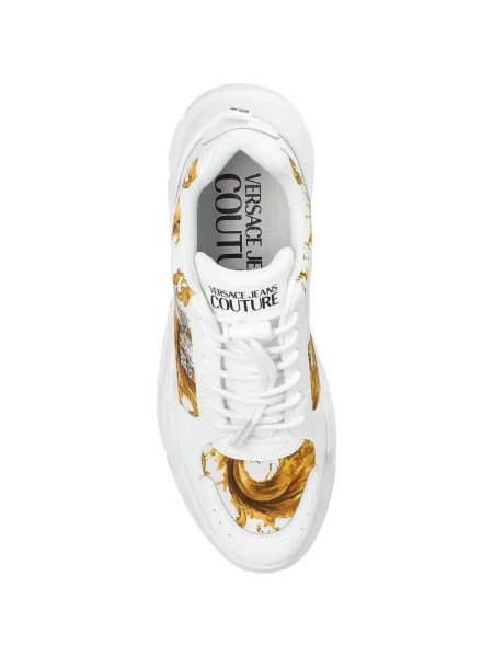 Sneakers Versace Jeans Couture με κορδόνια με δαντέλα λευκό