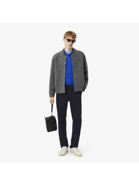 Lacoste Spodnie Chino Regular Fit Ciemnoniebieskie niebieski