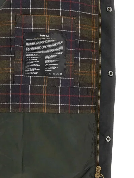 Gulerat ceruit geacă Barbour de catifea cord verde