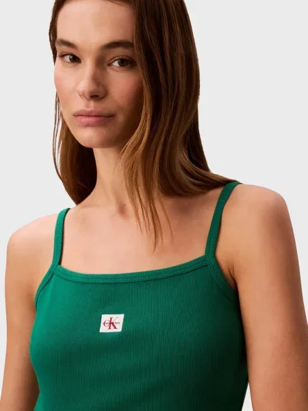 Детский топ Calvin Klein Jeans зеленый