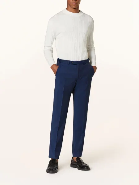 Digel Spodnie Garniturowe Per Slim Fit blau