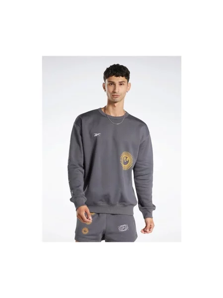 Klasična majica Reebok Classic s kapuljačom siva