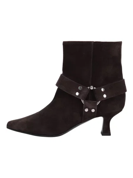 Buty do kostki 3juin zamszowe brązowe