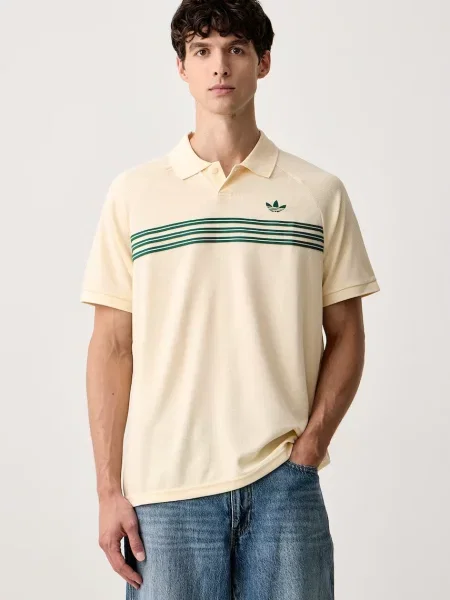 Tricou polo Adidas Originals galben