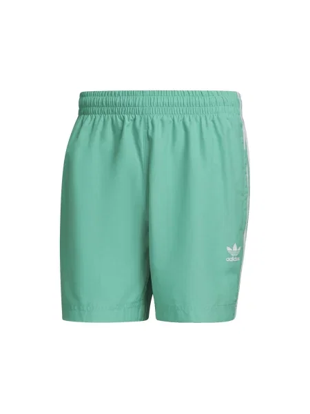 Csíkos rövid fürdőruha Adidas zöld