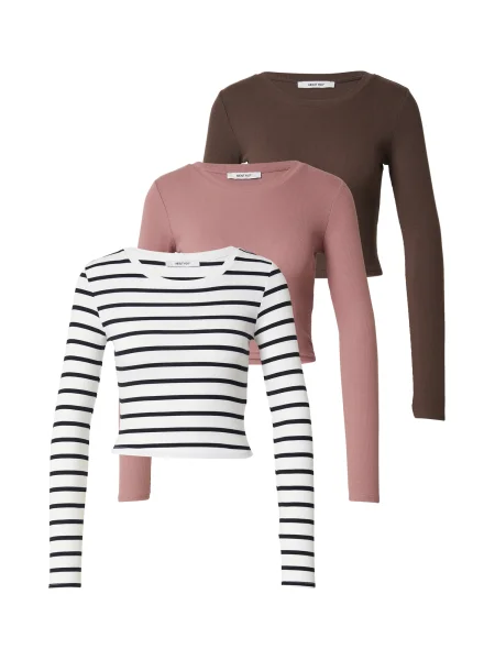 ABOUT YOU Tricou Loretta albastru marin / maro / mauve alb