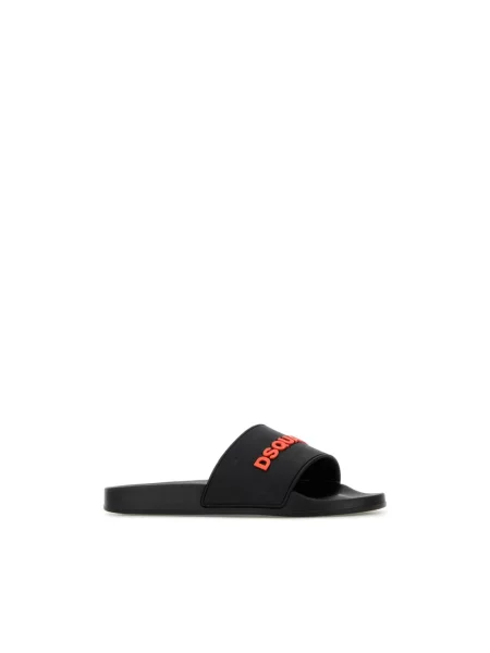 Klapki Dsquared2 z logo czarne