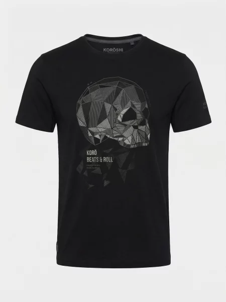 KOROSHI Tricou gri negru