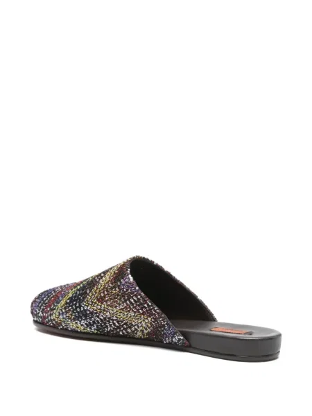 Papuci tip mules Missoni fără toc negru