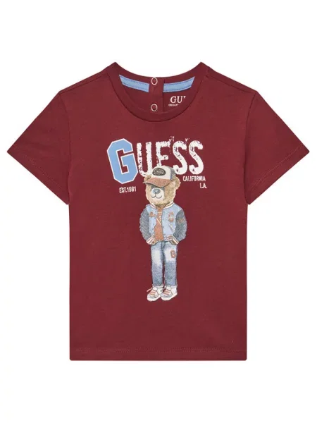 Guess Majica Bordo rdeča