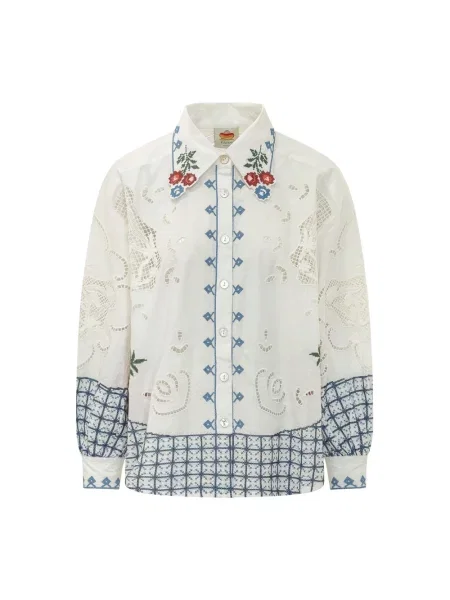 Koszula w kwiaty Farm Rio w kwiatki biała