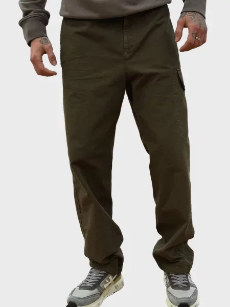 Брюки карго Stone Island с камнями оливковые