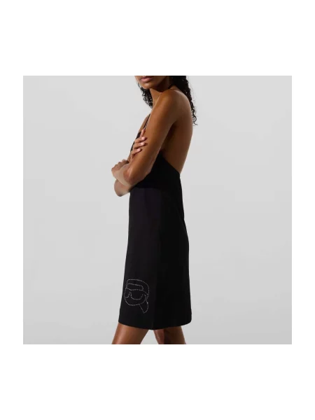 Karl Lagerfeld Rochie de plaja IKON RHINESTONE negru