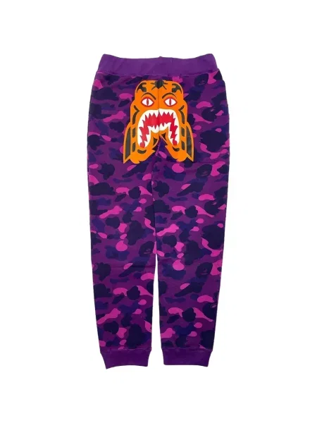 Pantaloni A Bathing Ape® cu imagine cu model camuflaj alergare violet