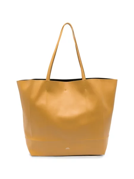 Geantă shopper Toteme din piele galben