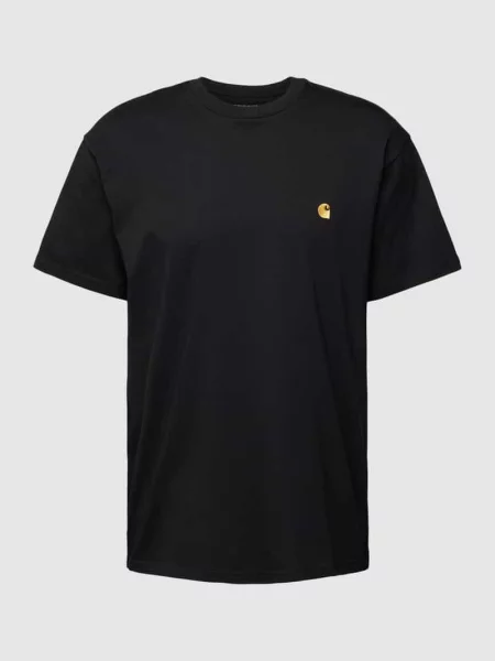 Carhartt Wip Koszulki Mężczyzna S Koszulka z Haftowanym Logo Carhartt Work In Progress czarny