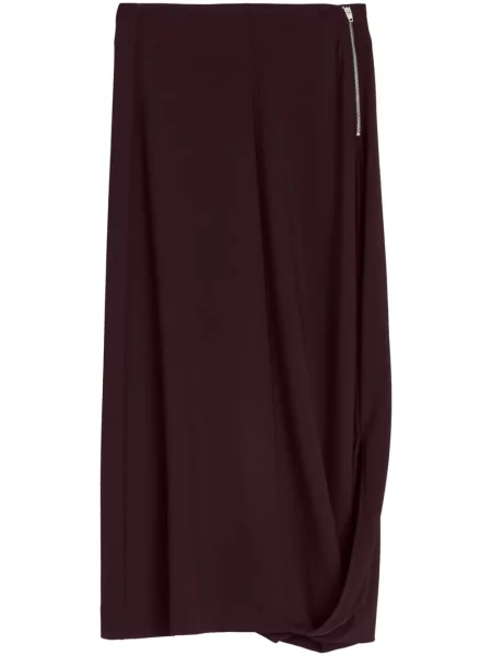 Fustă midi Lemaire până la genunchi roșu