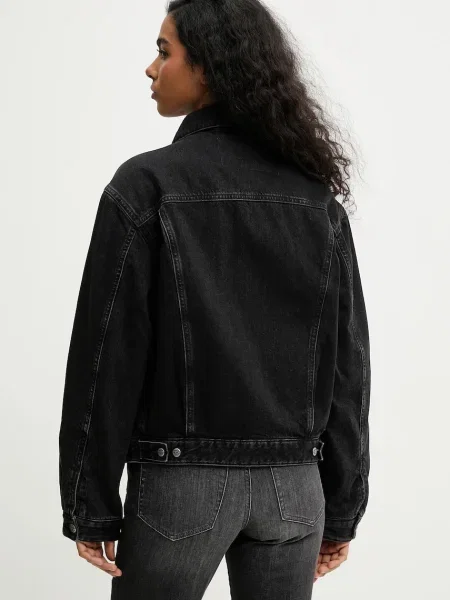 Diesel geacă jeans D-RANGER-T negru