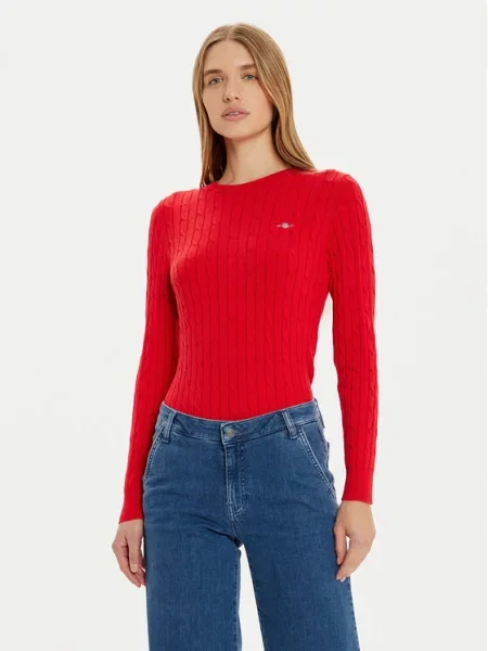 Gant Džemper Slim Fit crvena
