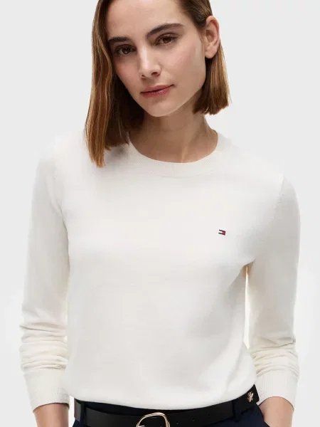 Свитер Tommy Hilfiger из джерси белый