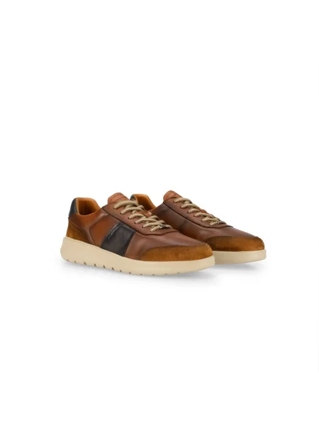 Sneakersy Ambitious skórzane brązowe
