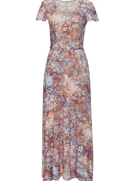 BUFFALO Rochie de vară / deschis / maro / portocaliu albastru