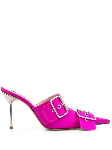 Papuci tip mules Giuseppe Di Morabito din satin roz