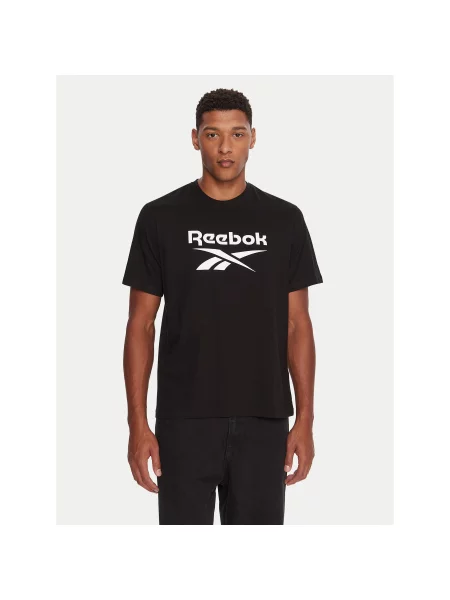 Reebok T-Shirt Regular Fit μαύρο