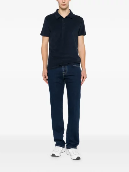 Scurt tricou polo Anonym Apparel albastru