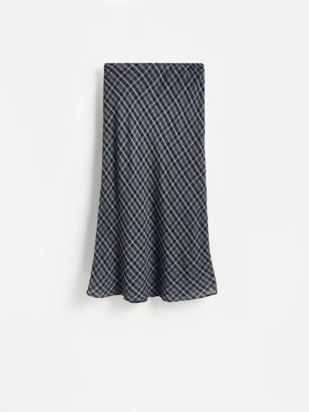 Reserved Fustă maxi în carouri multicolor