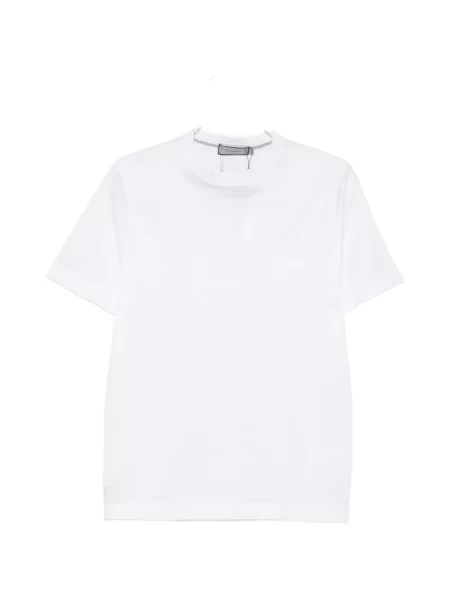 Tricou Canali cu decolteu rotund alb