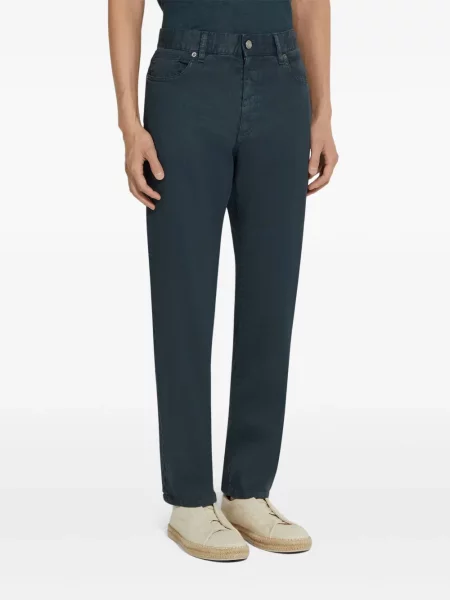 Blugi drepți Zegna albastru
